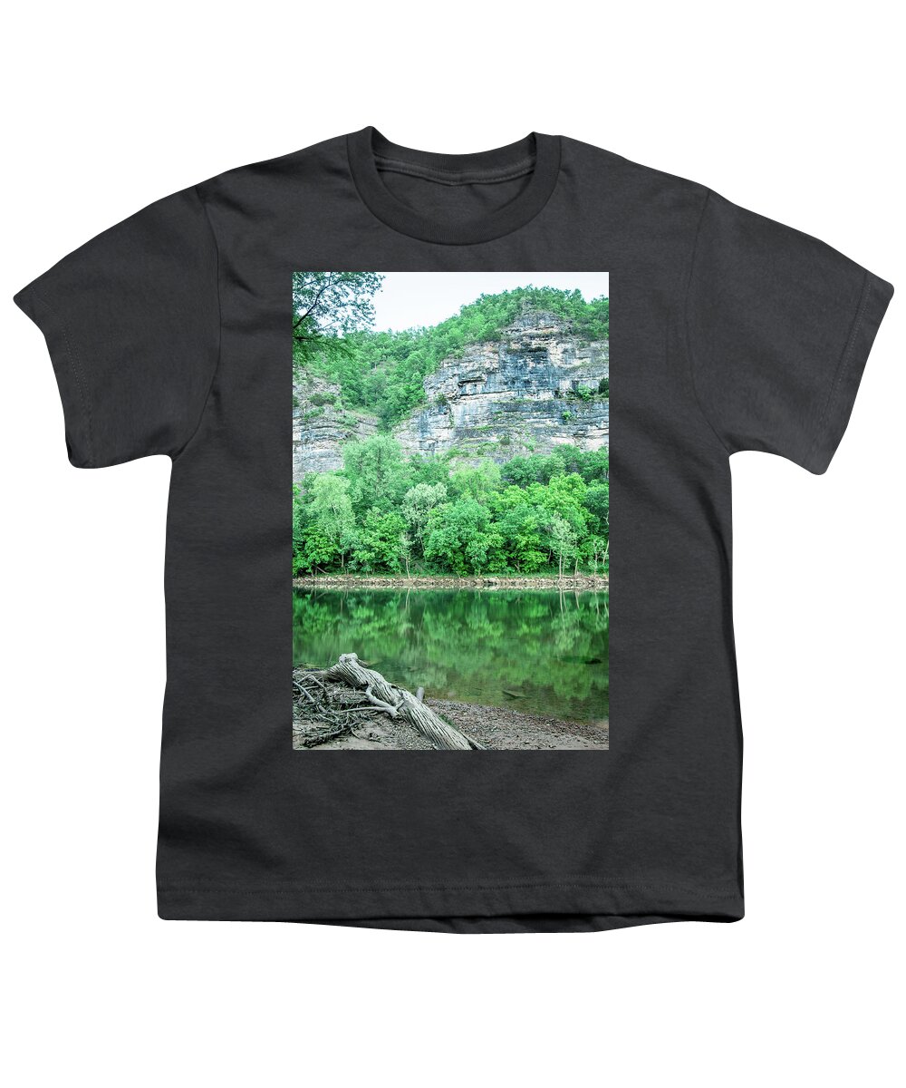 White River Youth T-Shirt featuring the photograph White River, Arkansas 4 by Adam Reinhart