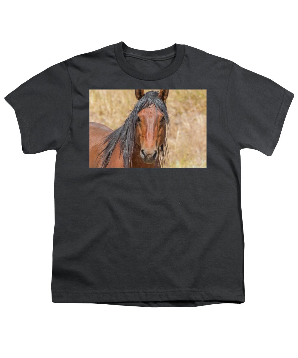 Nevada Youth T-Shirt featuring the photograph Wild Horse Portrait by Marc Crumpler