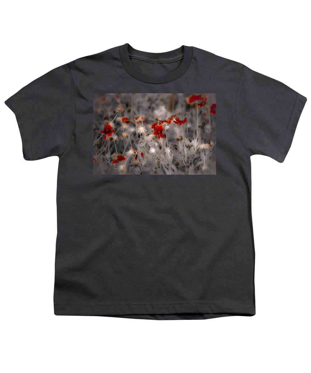 Wildflowers Youth T-Shirt featuring the photograph Wildflowers of the Dunes by DigiArt Diaries by Vicky B Fuller