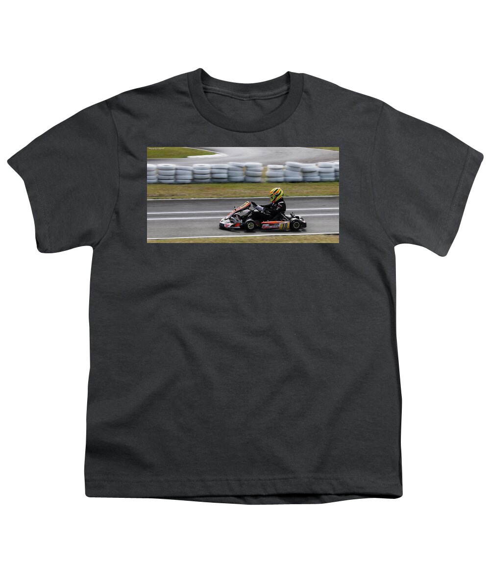 Wingham Go Karts Youth T-Shirt featuring the photograph Wingham Go Karts 02 by Kevin Chippindall
