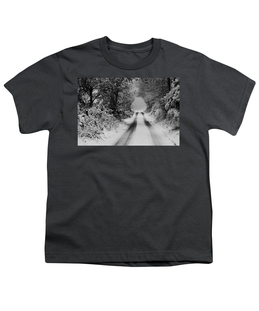 Winter Road Youth T-Shirt featuring the photograph Winter Road by Gavin MacRae