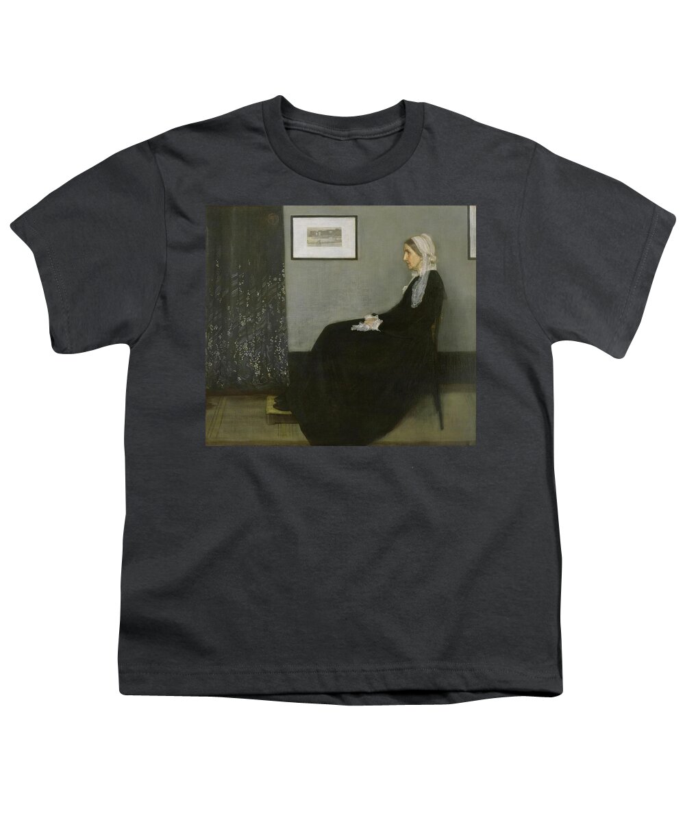 James Abbott Mcneill Whistler Youth T-Shirt featuring the painting Arrangement in Grey and Black/ Whistler's Mother, 1871. Oil on canvas. 144,3 x 162,4 cm. #1 by Album