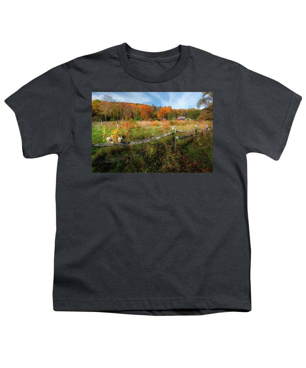 New England Fall Foliage Youth T-Shirt featuring the photograph Autumn Country #1 by Bill Wakeley