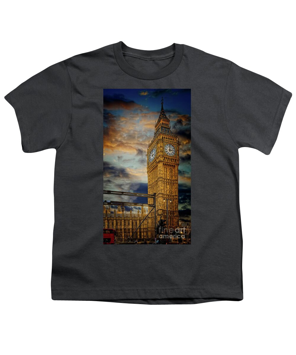 London City Youth T-Shirt featuring the photograph Big Ben London City #2 by Adrian Evans