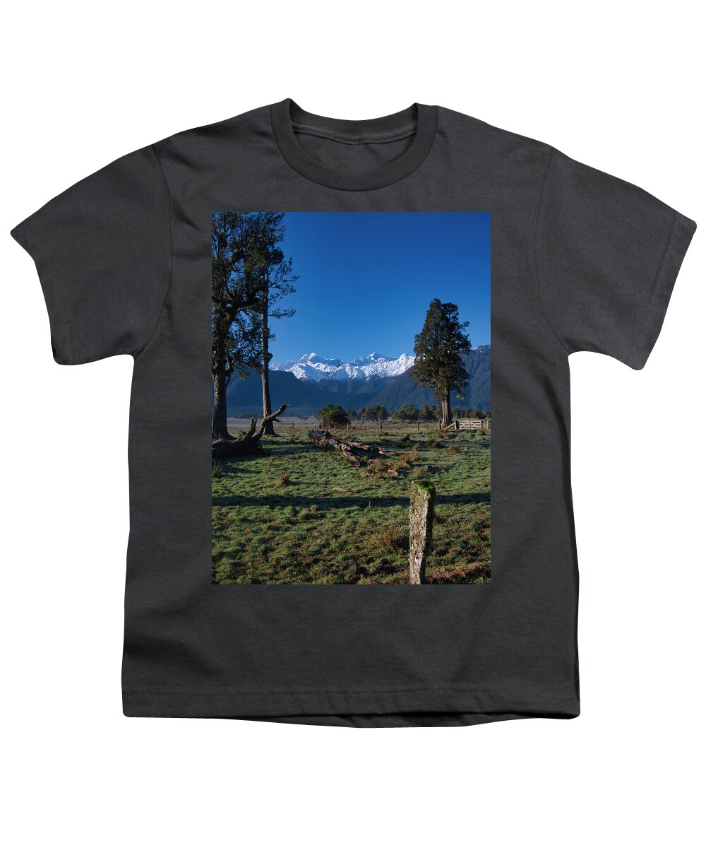 New Zealand Youth T-Shirt featuring the photograph New Zealand Alps #1 by Steven Ralser