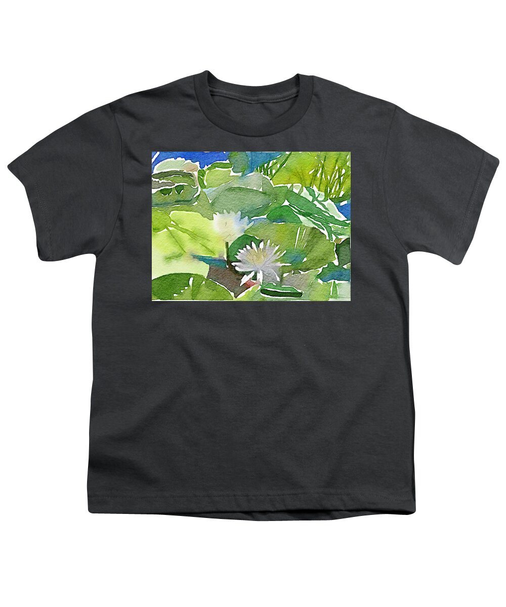 Waterlogged Youth T-Shirt featuring the digital art Water Lillies #1 by Joe Roache
