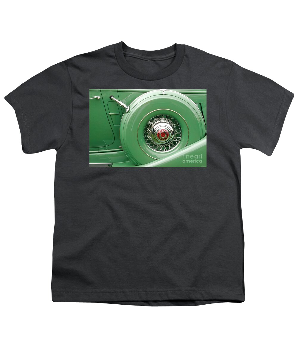 Vintage Youth T-Shirt featuring the photograph 1934 Packard Twelve Spare Tire Detail by Lucie Collins
