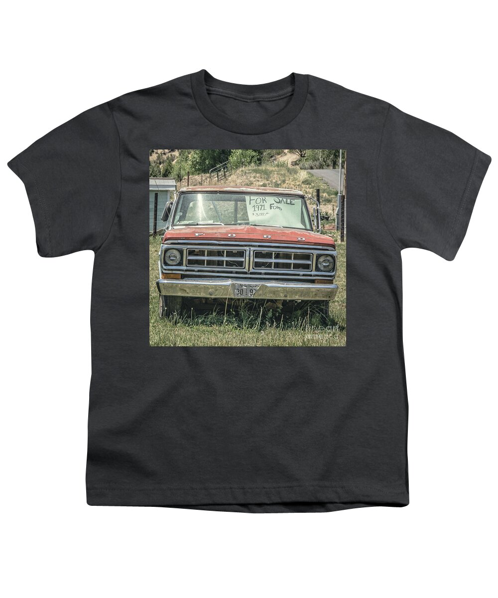 Ford Youth T-Shirt featuring the photograph 1971 Ford Pickup Truck for Sale in Utah by Edward Fielding