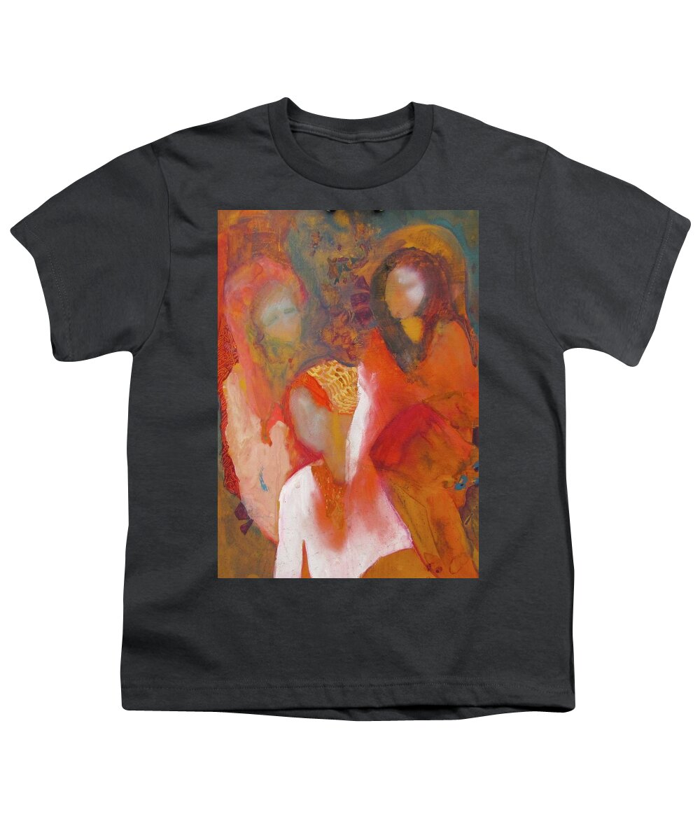 Women Youth T-Shirt featuring the painting Feminine Energy #2 by Carole Johnson