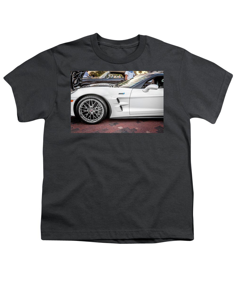 2010 Corvette Youth T-Shirt featuring the photograph 2010 Chevy Corvette ZR1 103 by Rich Franco