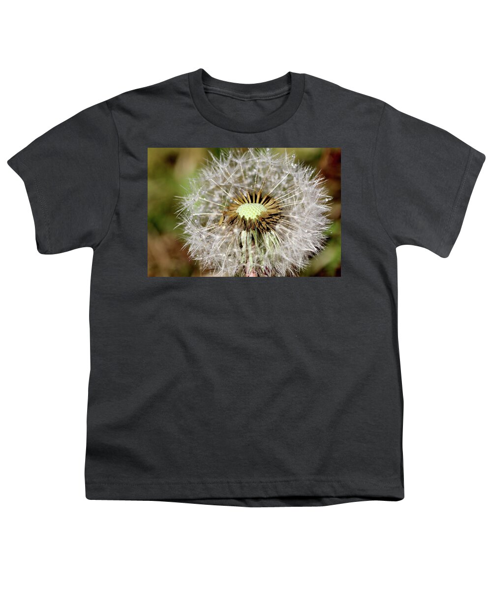 Dandelion Head Youth T-Shirt featuring the photograph Dandelion head close up by Martin Smith