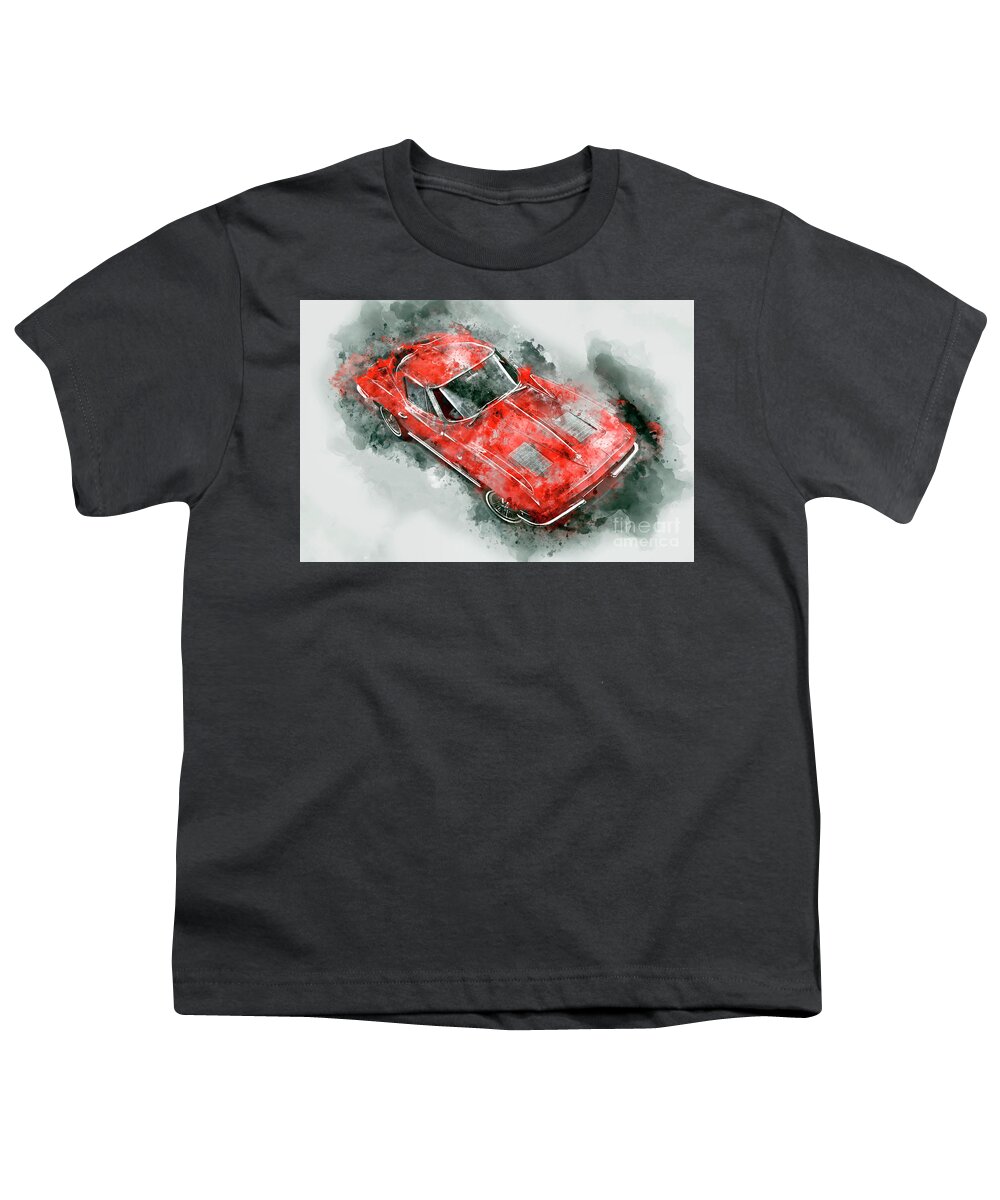 Vintage Corvette Youth T-Shirt featuring the photograph 63 Split Window by Jon Neidert