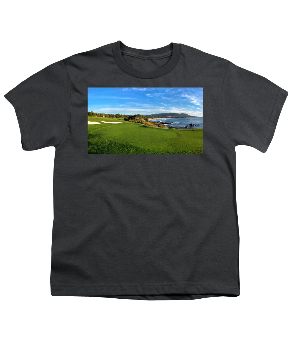 Photography Youth T-Shirt featuring the photograph 8th Hole At Pebble Beach Golf Links by Panoramic Images