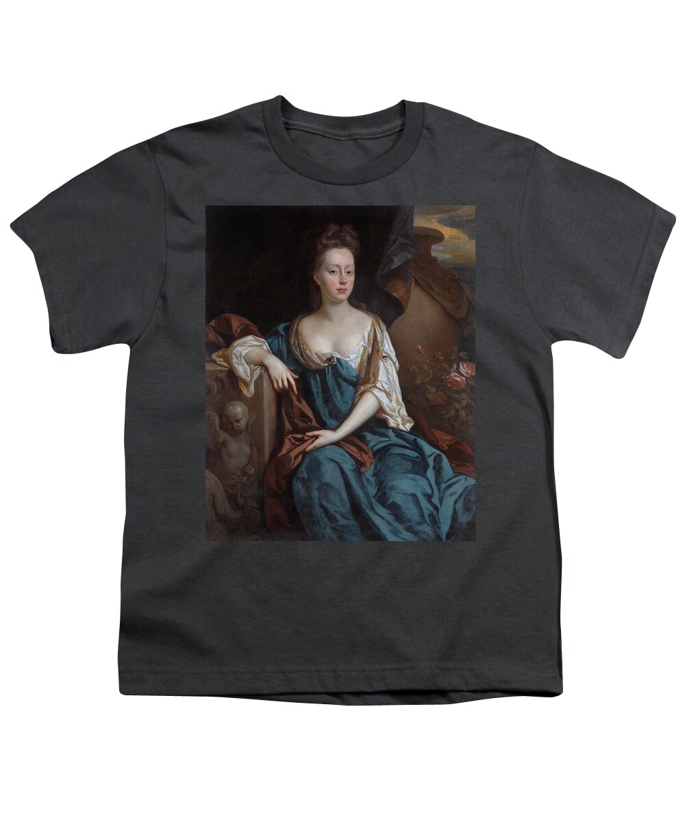 17th Century Art Youth T-Shirt featuring the painting Alice Brownlow by John Riley