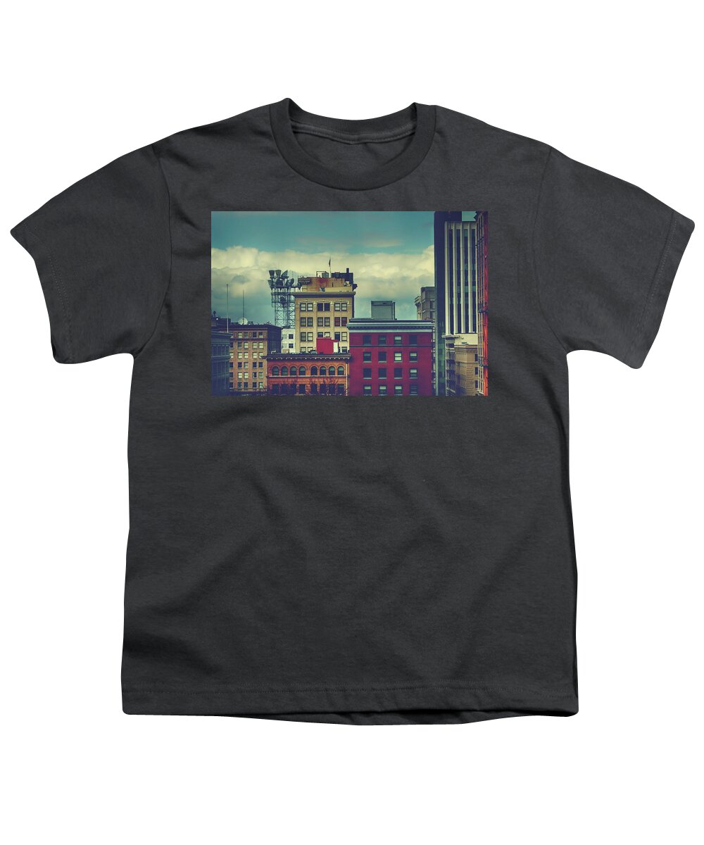 Portland Youth T-Shirt featuring the photograph And So They Rise by Laurie Search