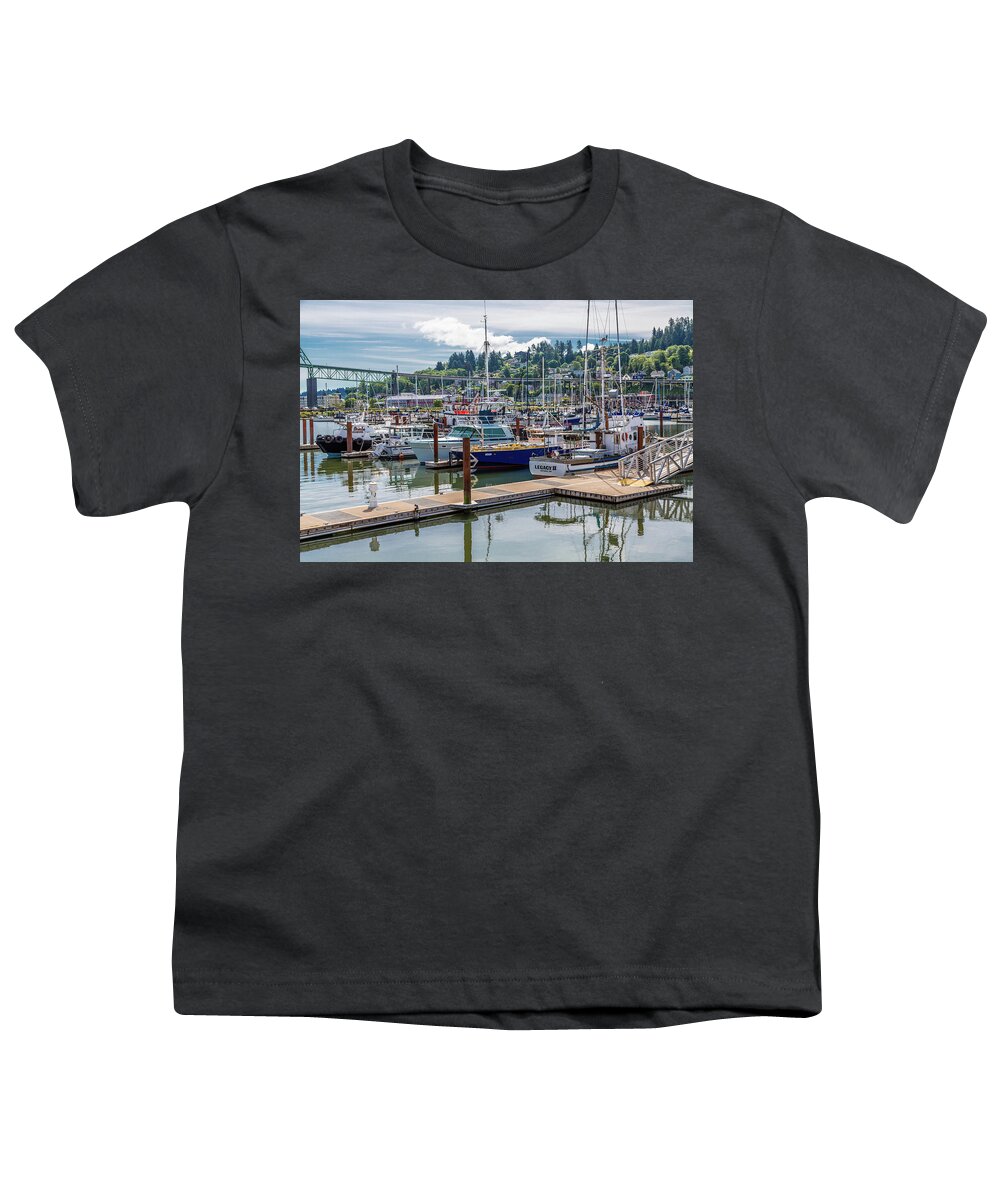 Bay Youth T-Shirt featuring the photograph Astoria Oregon Marina by Darryl Brooks