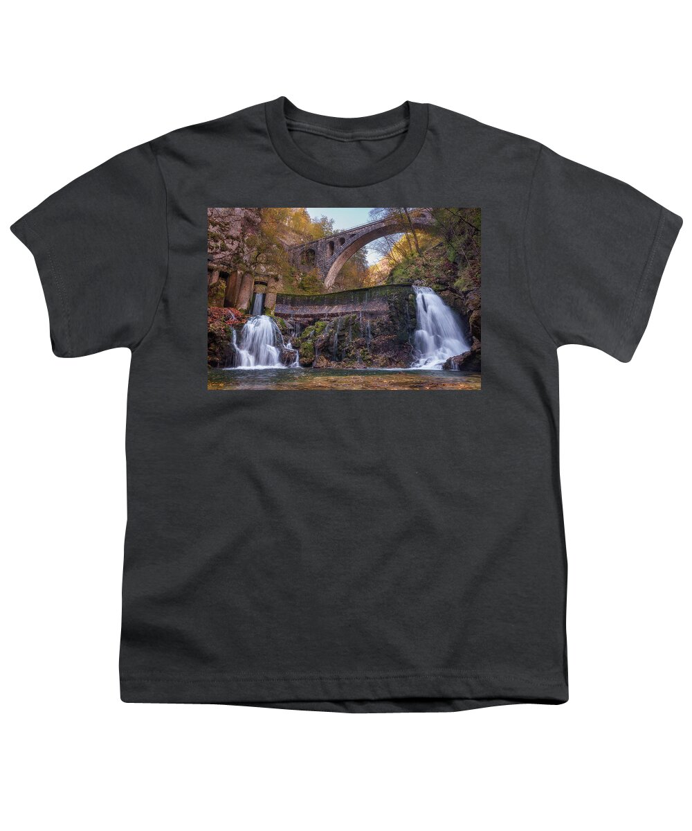 Europe Youth T-Shirt featuring the photograph At The Vintgar Gorge by Elias Pentikis