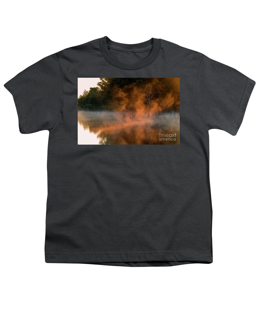 Autumn Youth T-Shirt featuring the photograph Autumn Morning Mist by Sandra J's