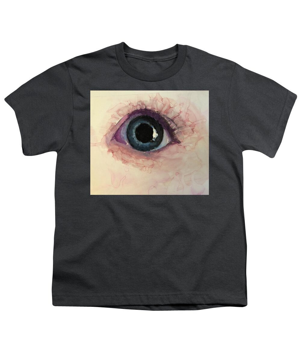 Baby Youth T-Shirt featuring the painting Baby Eye by Christy Sawyer