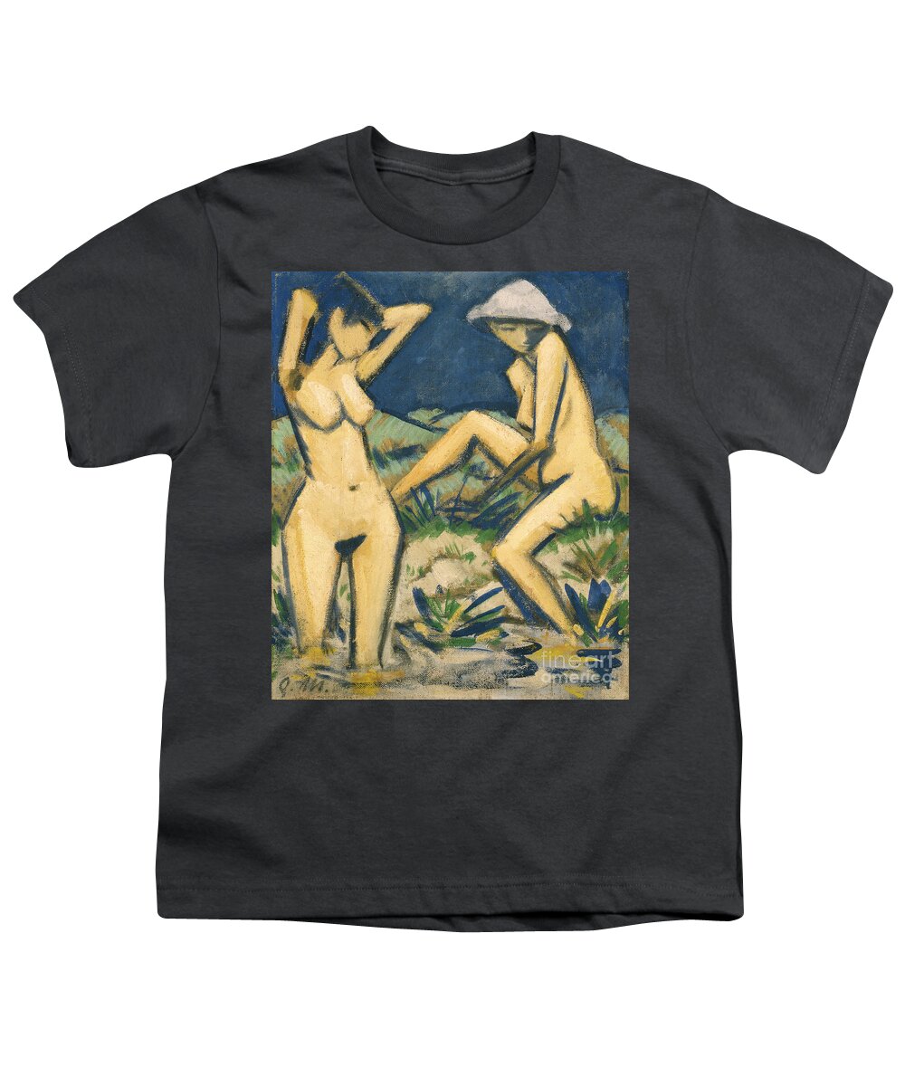 Otto Youth T-Shirt featuring the painting Bathers, Circa 1920 by Otto Muller Or Mueller