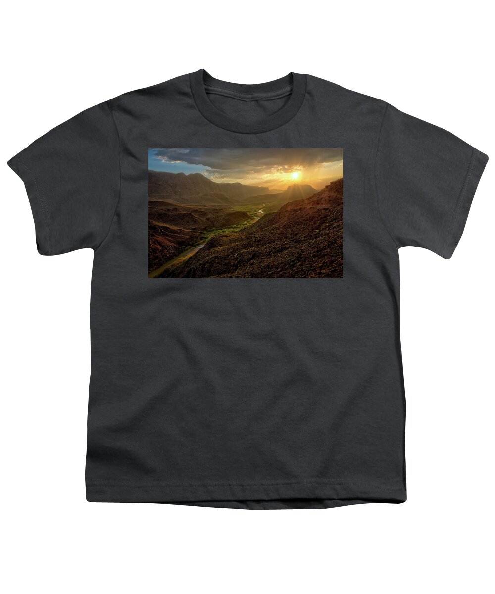 Harriet Feagin Youth T-Shirt featuring the photograph Big Hill Sunset At Big Bend by Harriet Feagin