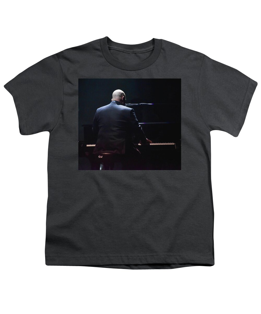Billy Joel Youth T-Shirt featuring the photograph Billy Joel tickling the ivories by Alan Goldberg