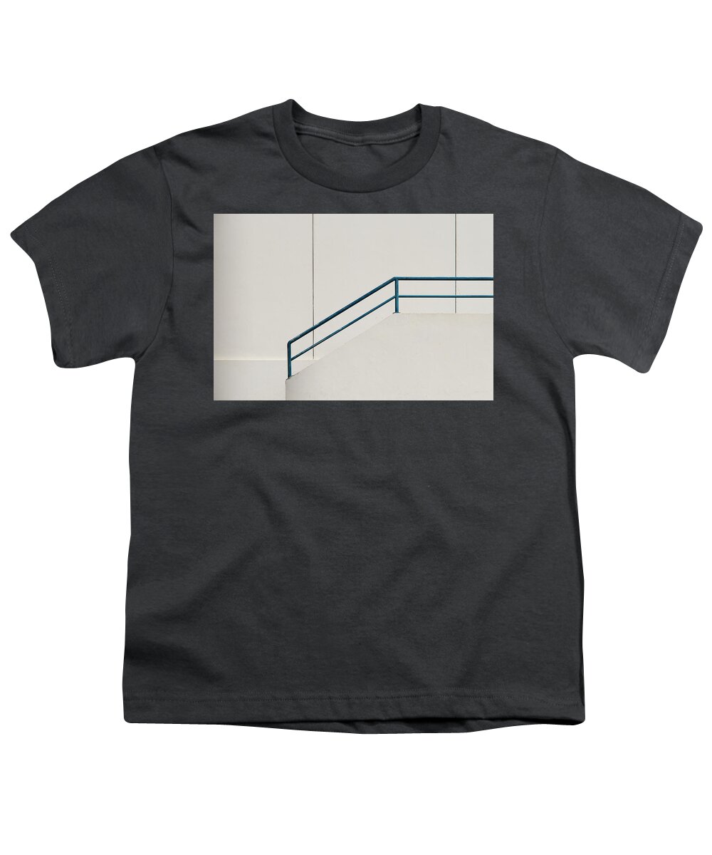 Urban Youth T-Shirt featuring the photograph Blue Hand Rail by Stuart Allen