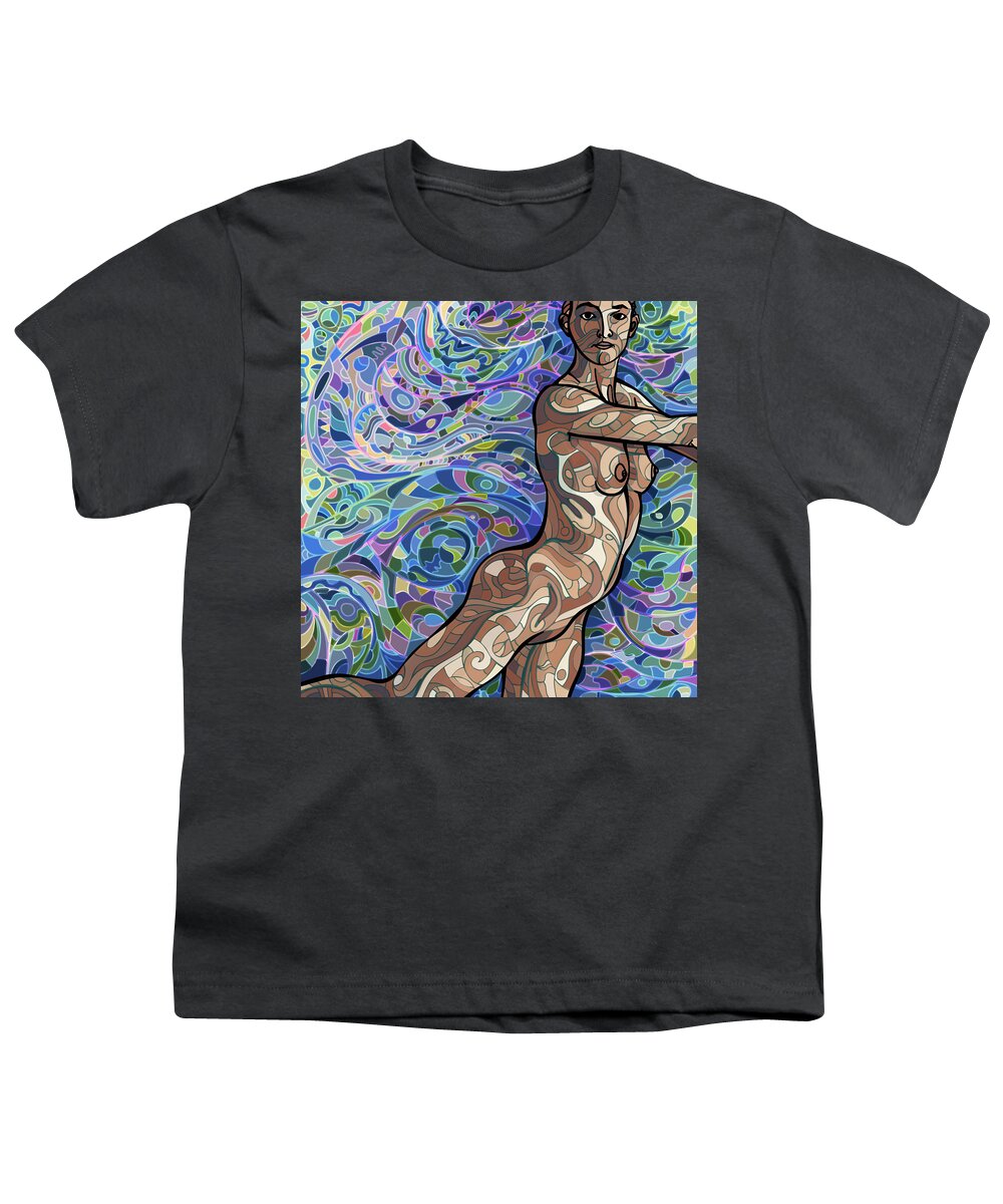 Figurative Youth T-Shirt featuring the digital art Body of Thought #4 by James Fryer