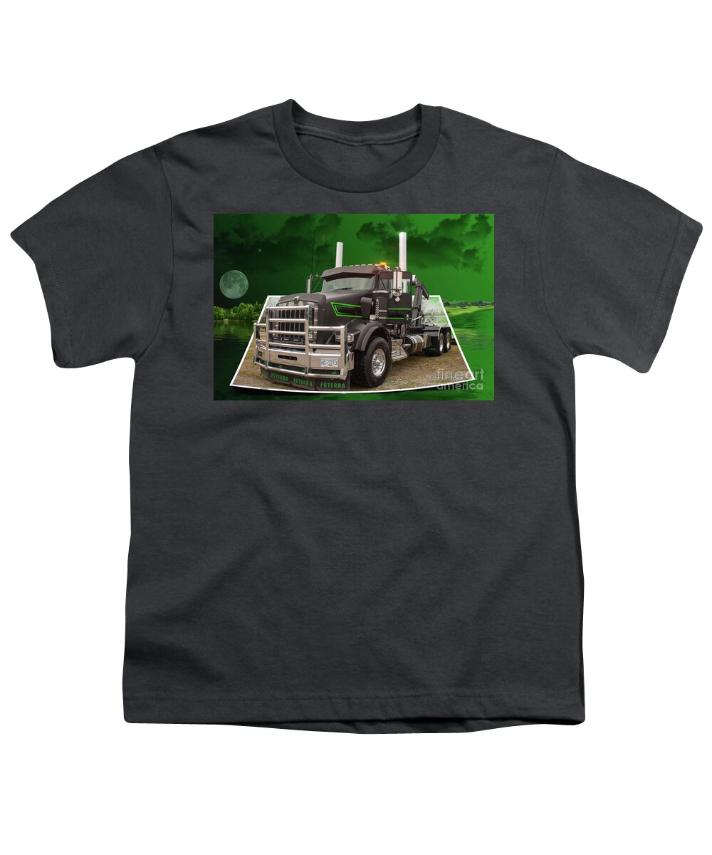 Big Rigs Youth T-Shirt featuring the photograph Catr9415-19 by Randy Harris