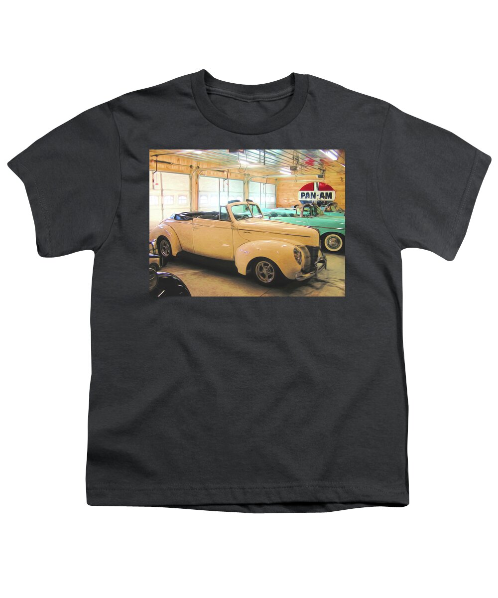 Classic Cars Youth T-Shirt featuring the digital art Chevy's and Fords by Rick Wicker