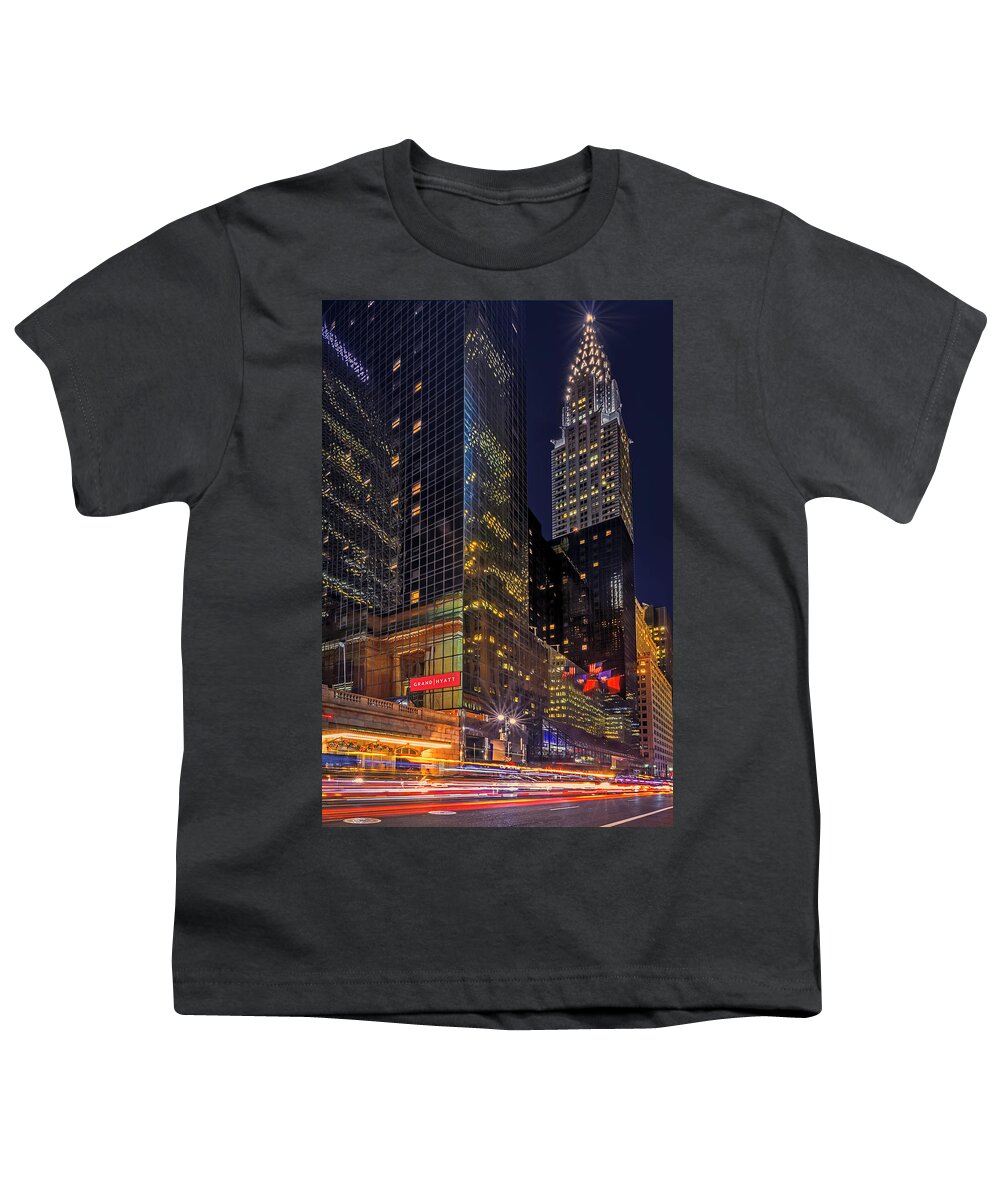 Chrysler Building Youth T-Shirt featuring the photograph Chrysler Building NYC Rush by Susan Candelario