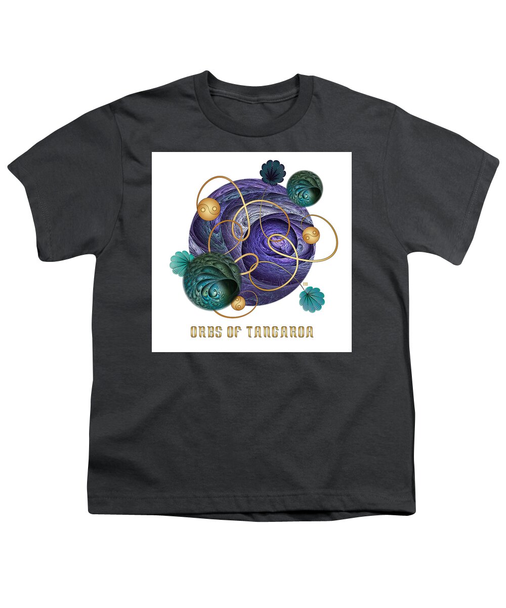 Mandala Youth T-Shirt featuring the digital art Circumplexical No 3727 by Alan Bennington