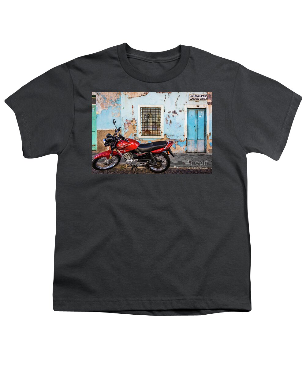 Motorbike Youth T-Shirt featuring the photograph Contrast by Lyl Dil Creations