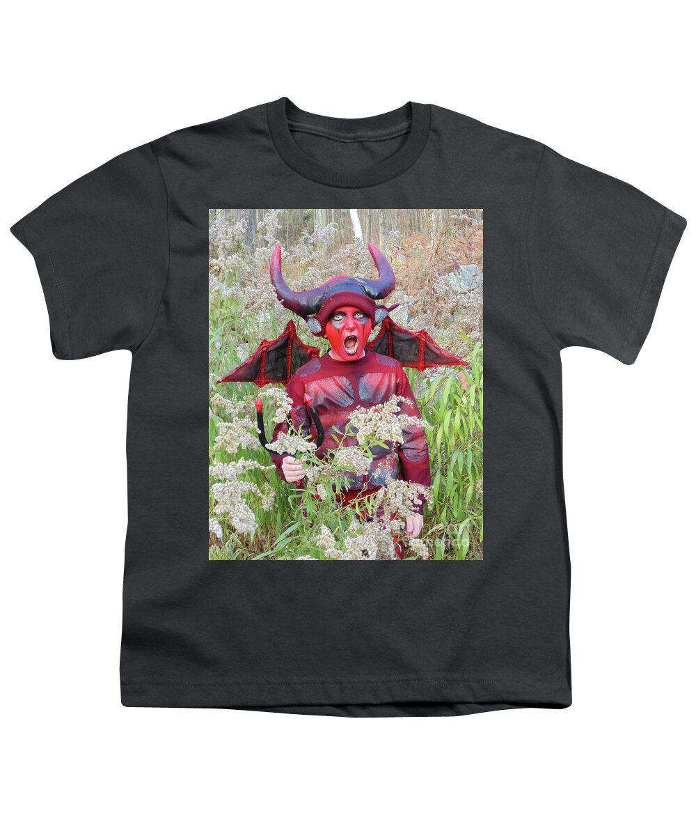 Halloween Youth T-Shirt featuring the photograph Devil Costume 5 by Amy E Fraser