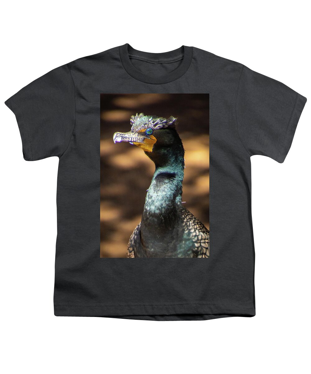 Double-crested Cormorant Youth T-Shirt featuring the photograph Double-crested cormorant by Donald Pash