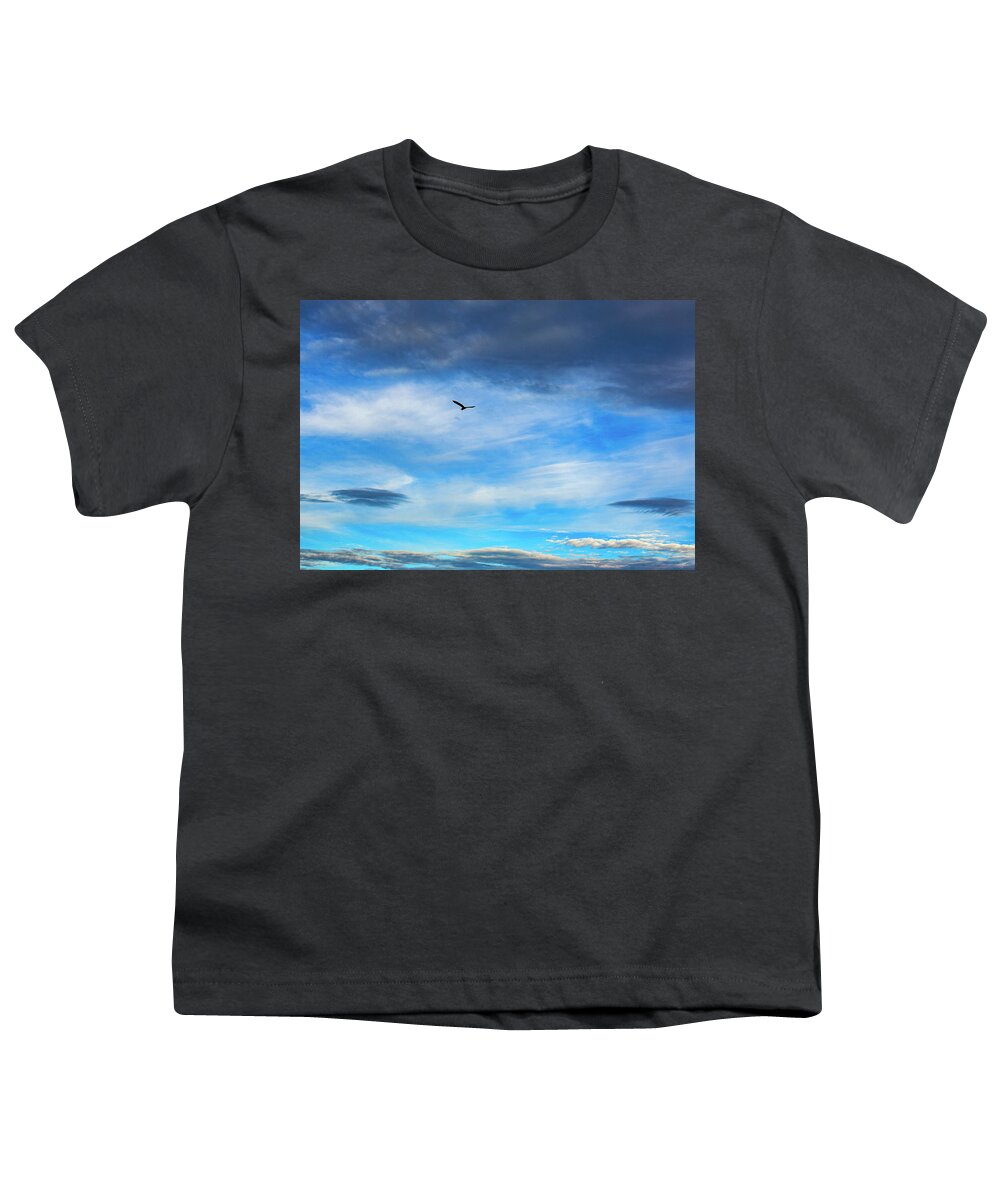 Silhouette Youth T-Shirt featuring the photograph Egret Silouette by Anthony Jones