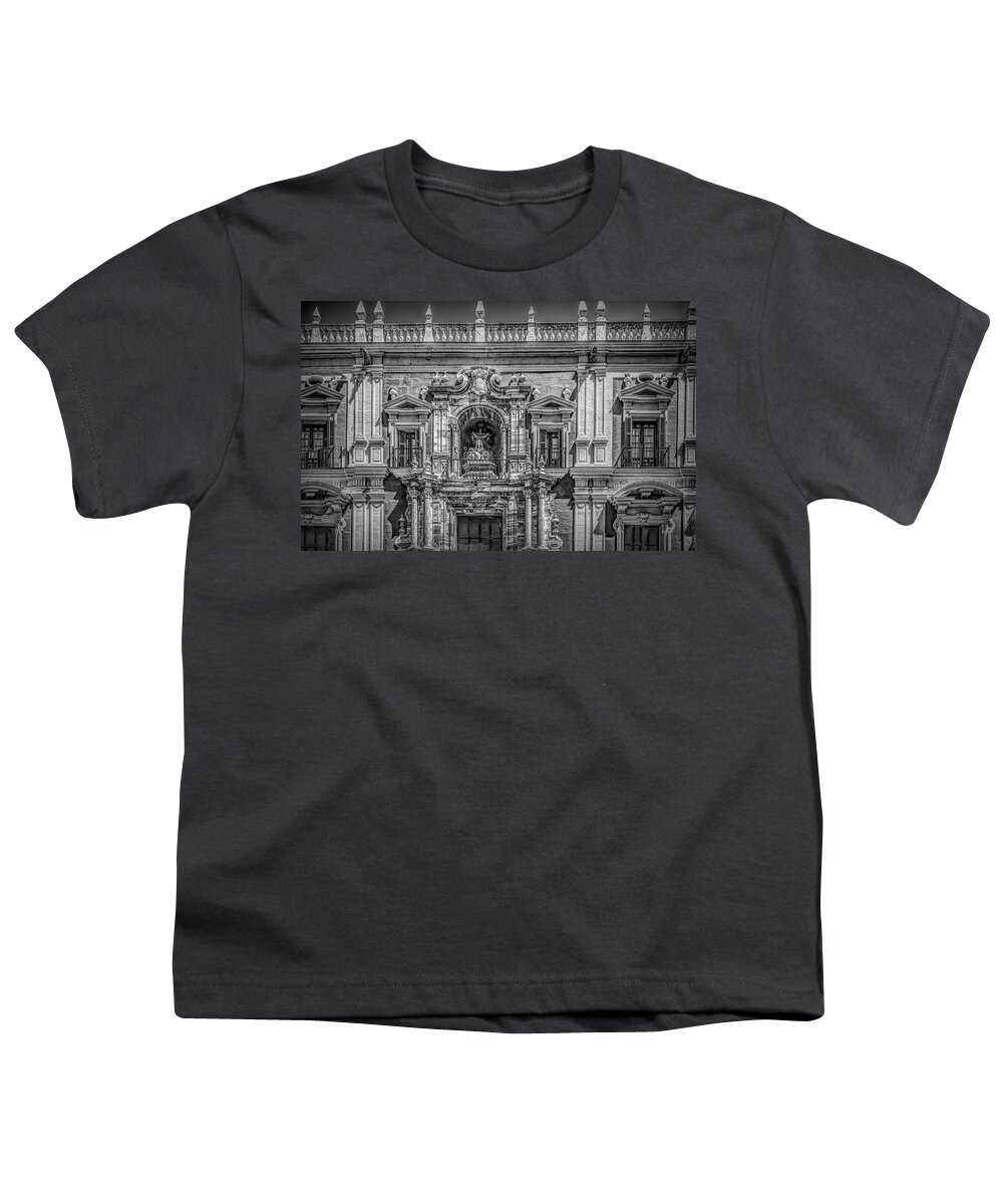 Malaga Youth T-Shirt featuring the photograph Episcopal Palace of Malaga, Spain by Marcy Wielfaert