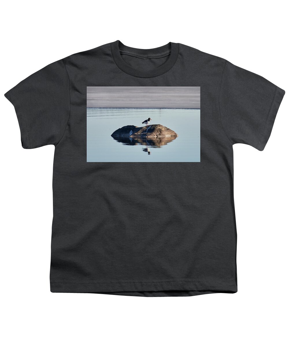 Haematopus Ostralegus Youth T-Shirt featuring the photograph Eurasian oystercatcher on the rocks by Jouko Lehto