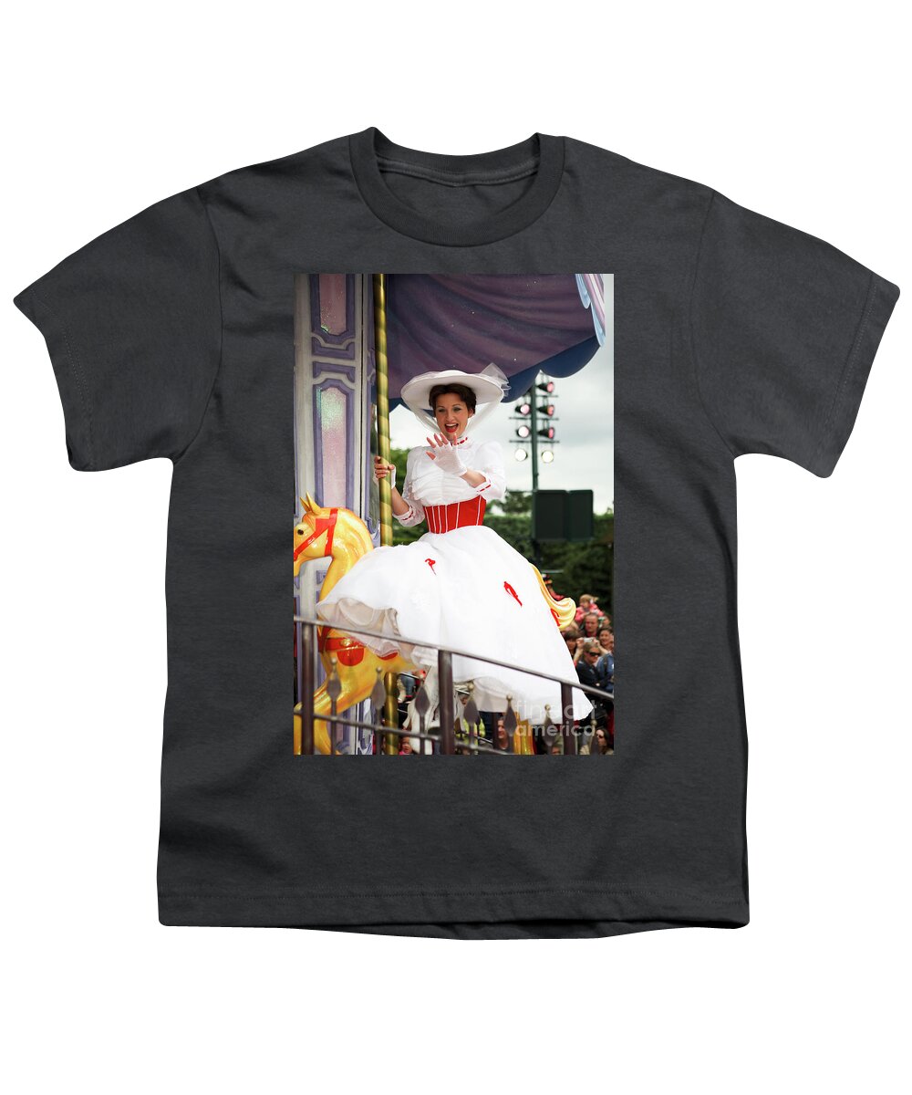 Mary Poppins Youth T-Shirt featuring the photograph EuroDisney, Theme park a3 by Nahum Budin
