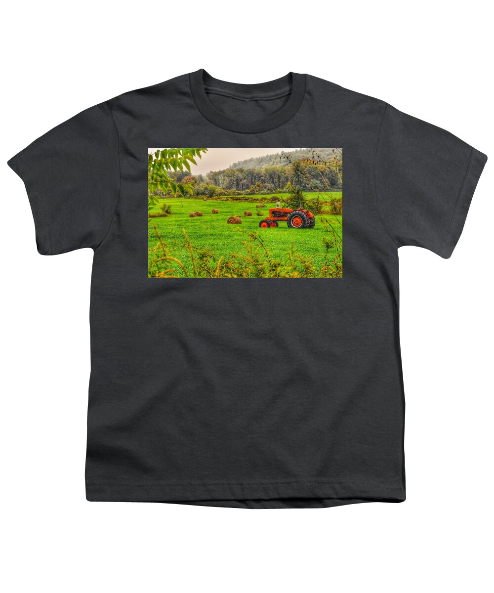 Landscape Youth T-Shirt featuring the photograph Fall day in New England by Monika Salvan