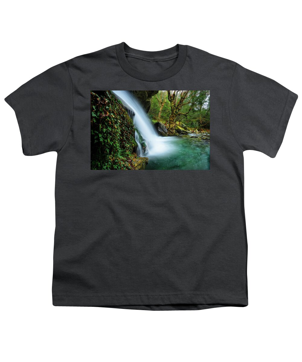 Greece Youth T-Shirt featuring the photograph Fall Of The Flow by Elias Pentikis