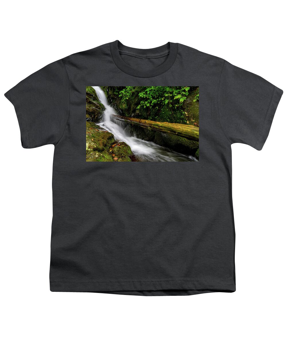 Waterfall Youth T-Shirt featuring the photograph Fallen Tree Waterfall by William Dickman