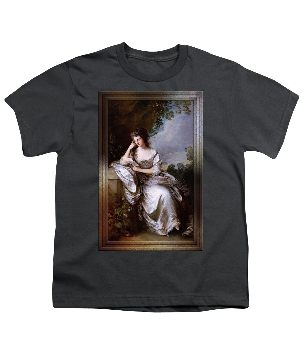 Frances Browne Youth T-Shirt featuring the painting Frances Browne by Thomas Gainsborough by Rolando Burbon