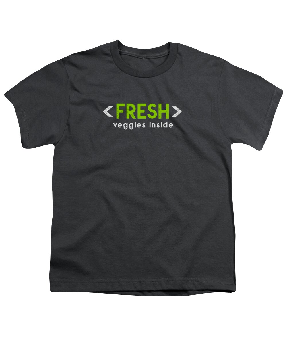  Youth T-Shirt featuring the drawing FRESH - green and gray by Charlie Szoradi