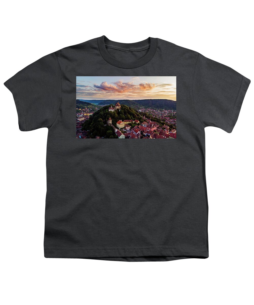 Architecture Youth T-Shirt featuring the photograph From Transylvania With Love by Mircea Costina Photography
