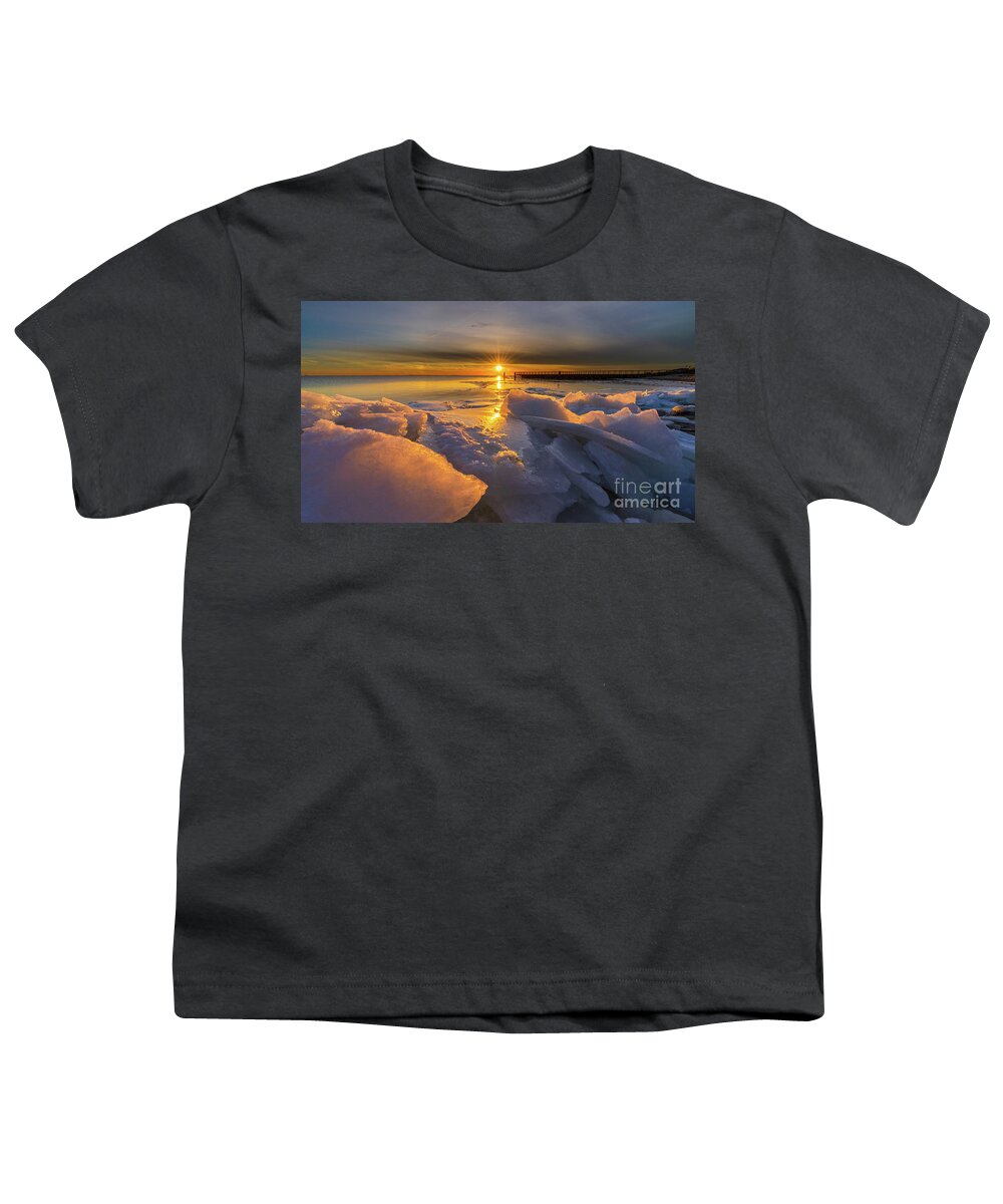 East Islip Youth T-Shirt featuring the photograph Frosty Sunset by Sean Mills