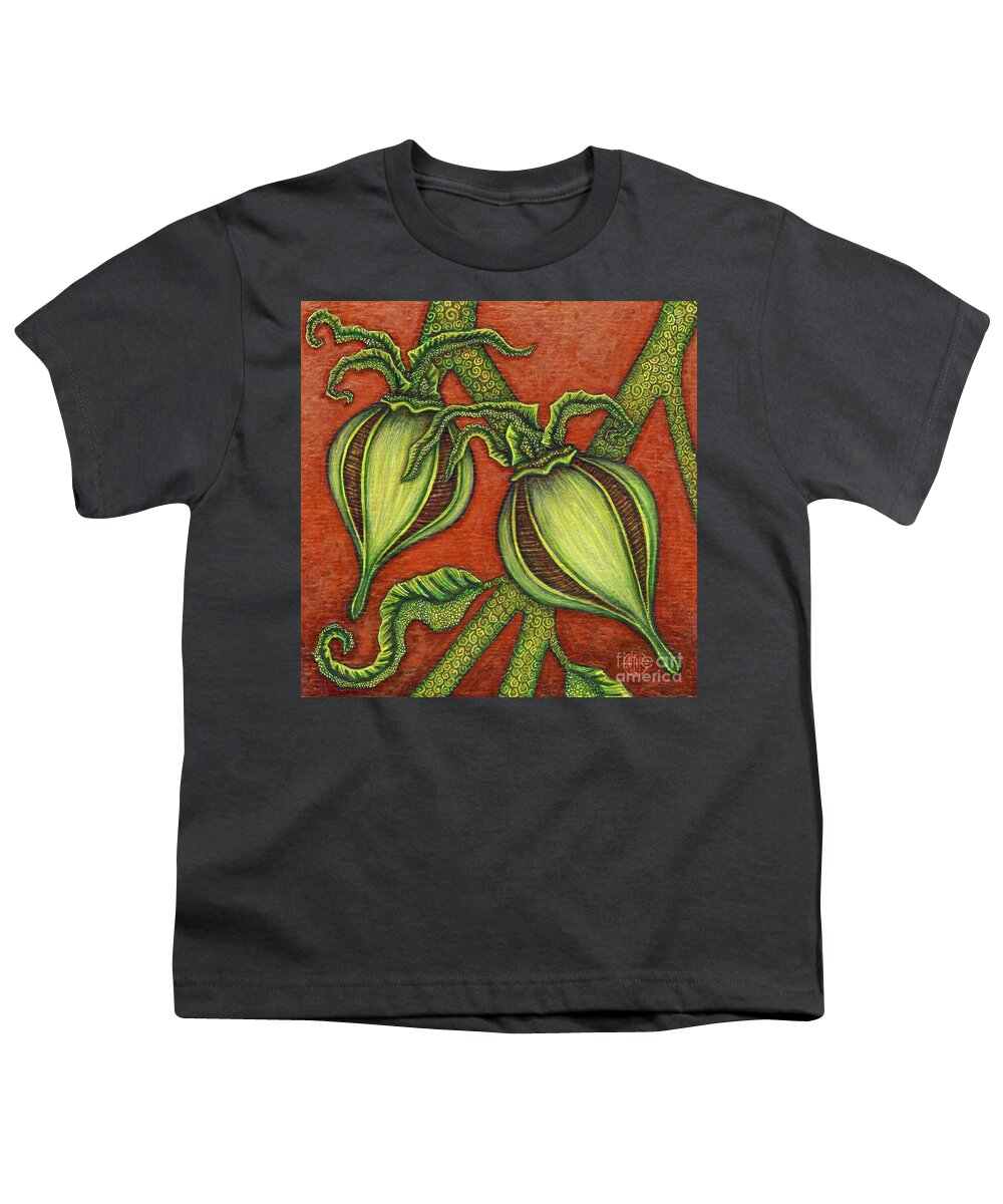 Garden Youth T-Shirt featuring the painting Garden Room 11 by Amy E Fraser