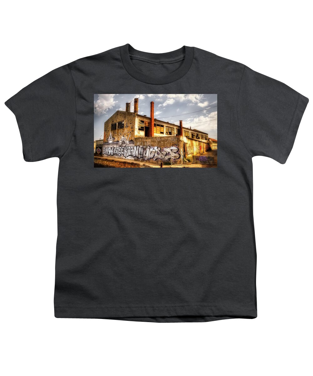 Abandoned Youth T-Shirt featuring the photograph Ghost factory by Micah Offman
