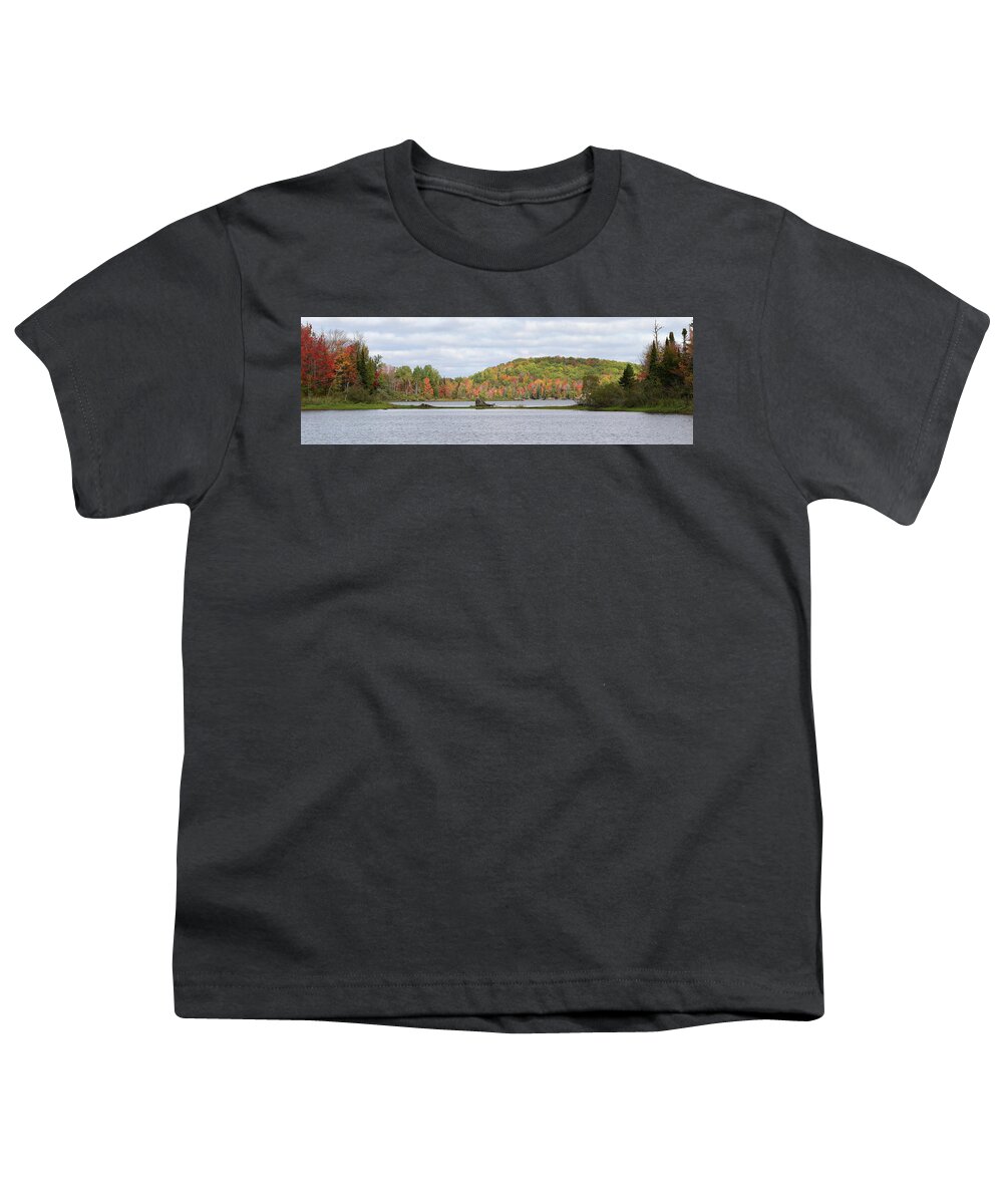 Gile Flowage Youth T-Shirt featuring the photograph Gile Flowage Pano by Brook Burling