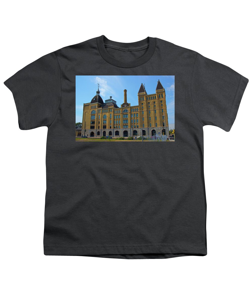 In Focus Youth T-Shirt featuring the photograph Grain Belt Brewery by Nancy Dunivin